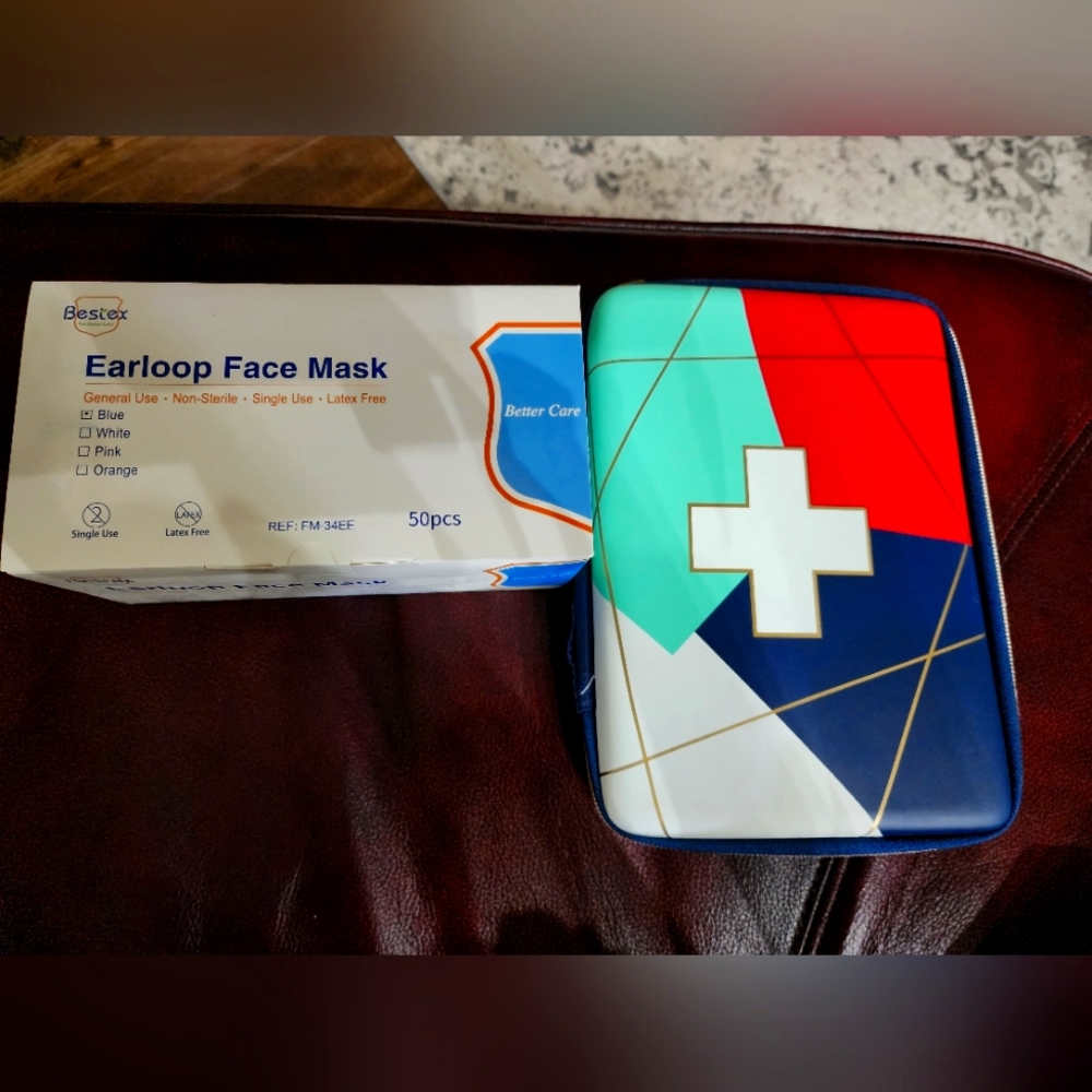 First Aid Kit with box of 50 Face Masks